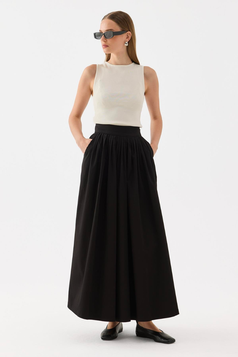 Black Fever Pleated Skirt