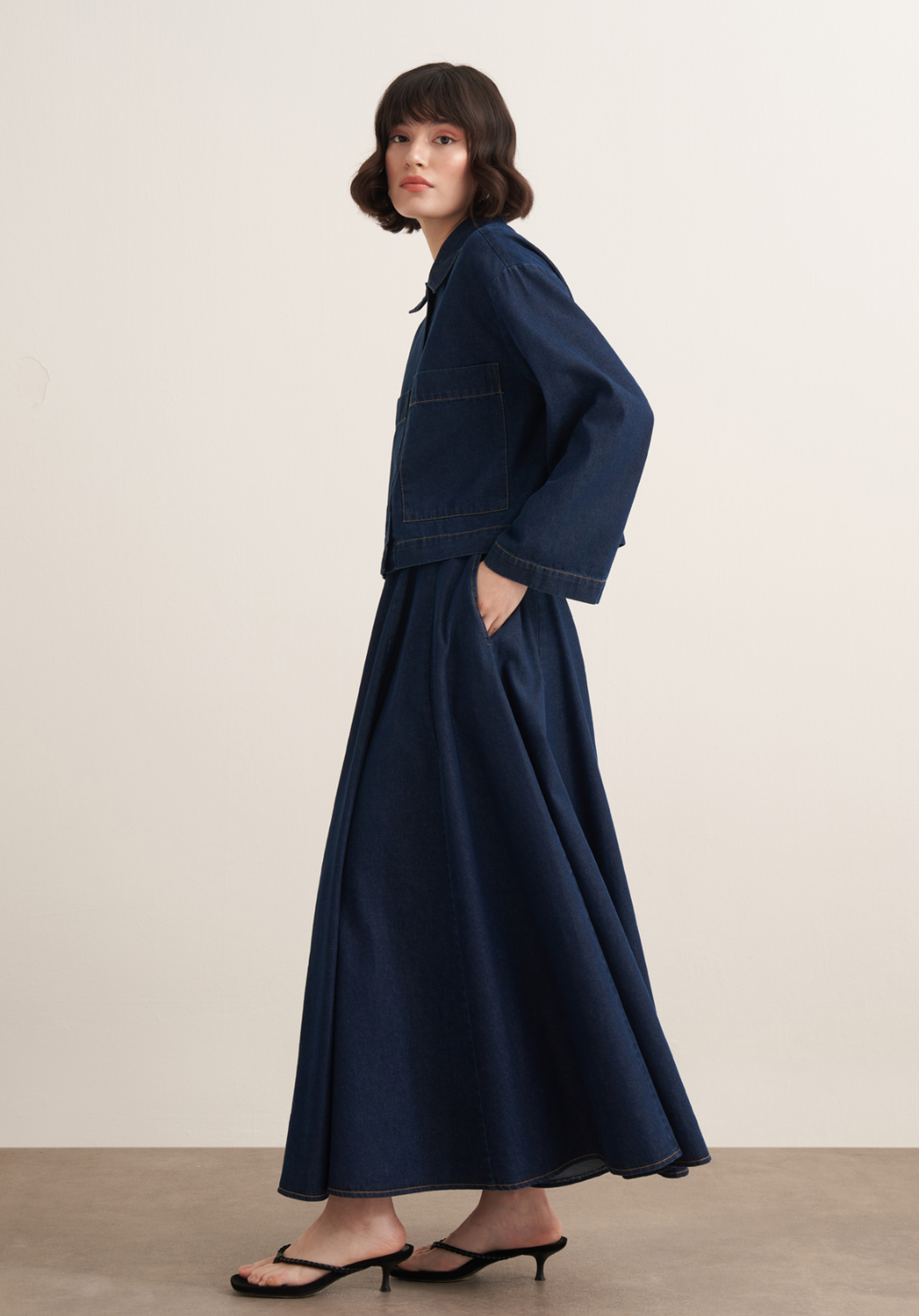Shahad Denim Skirt Co-Ord