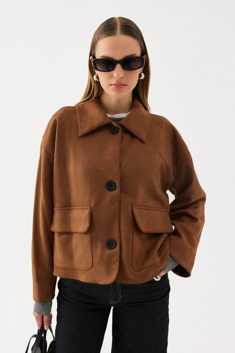 Suede Jacket - Camel