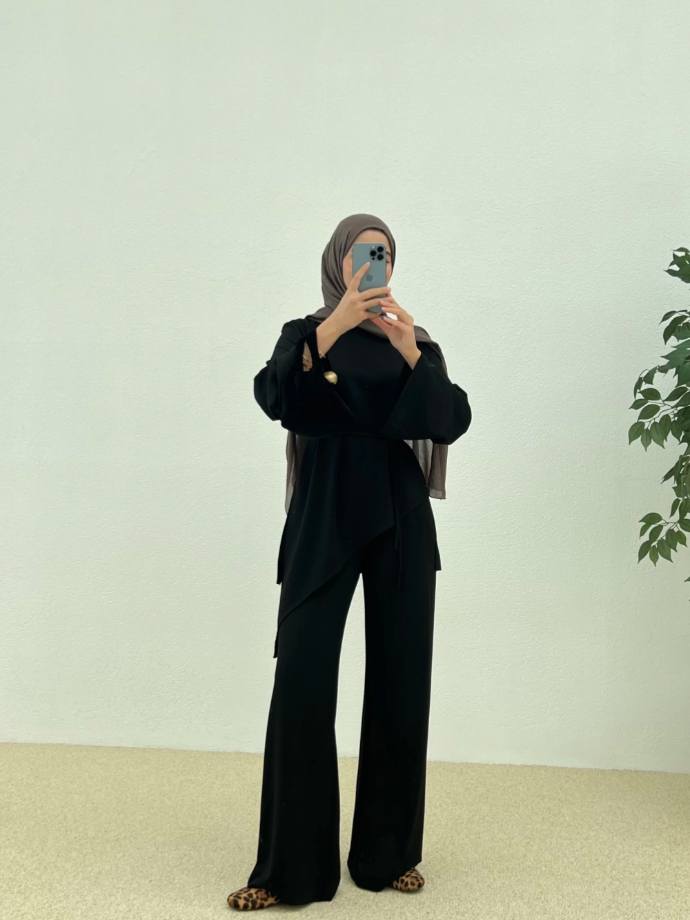 Asymmetric Modal Co-Ord Black