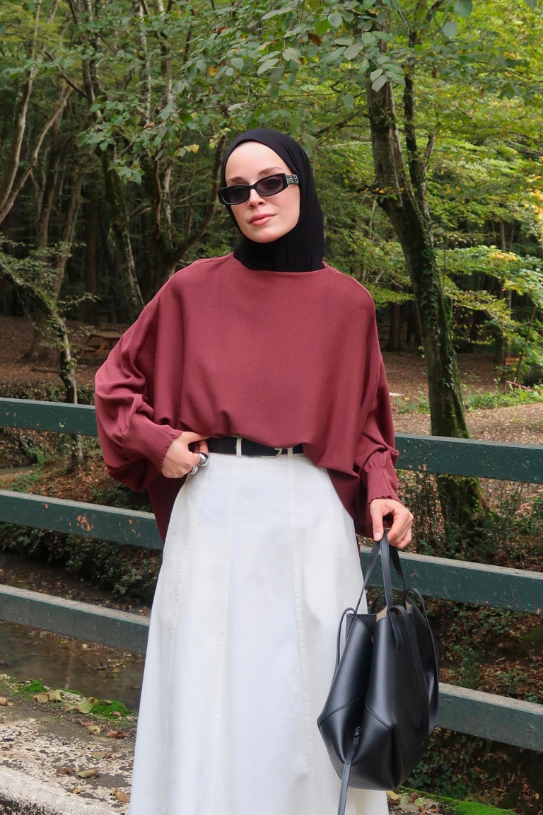 Elena Knit Sweater - Mahogany