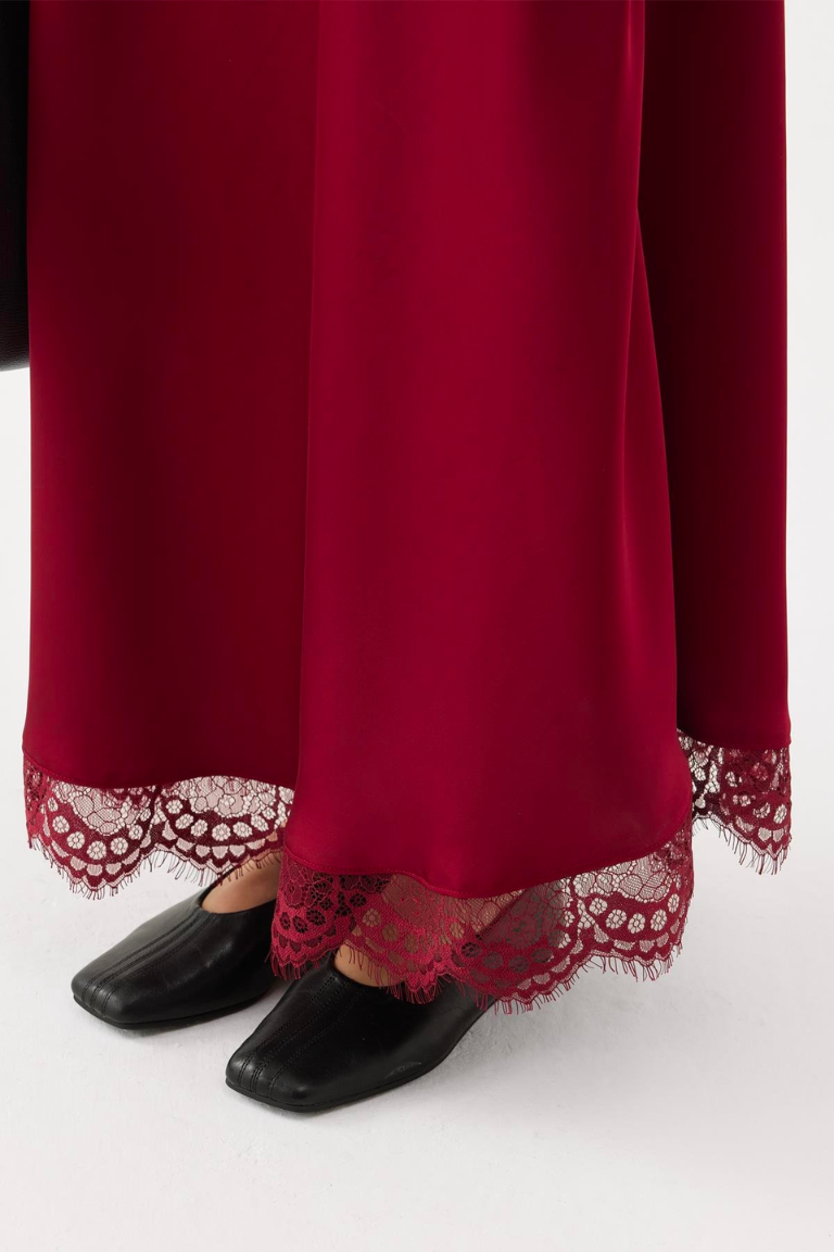 Amara Satin Skirt Red