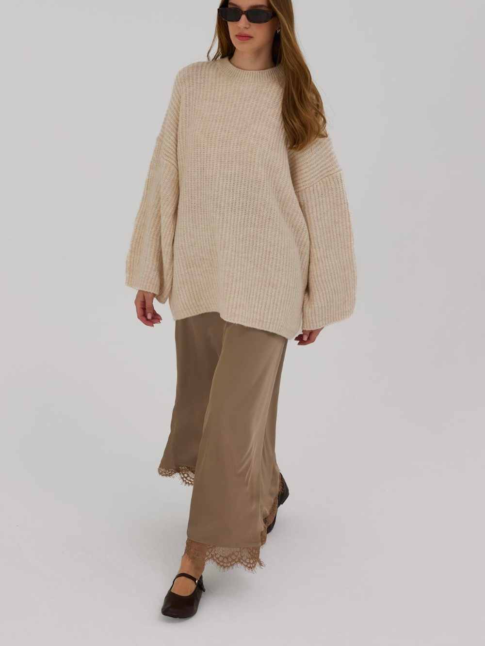 Amara Satin Skirt Mink