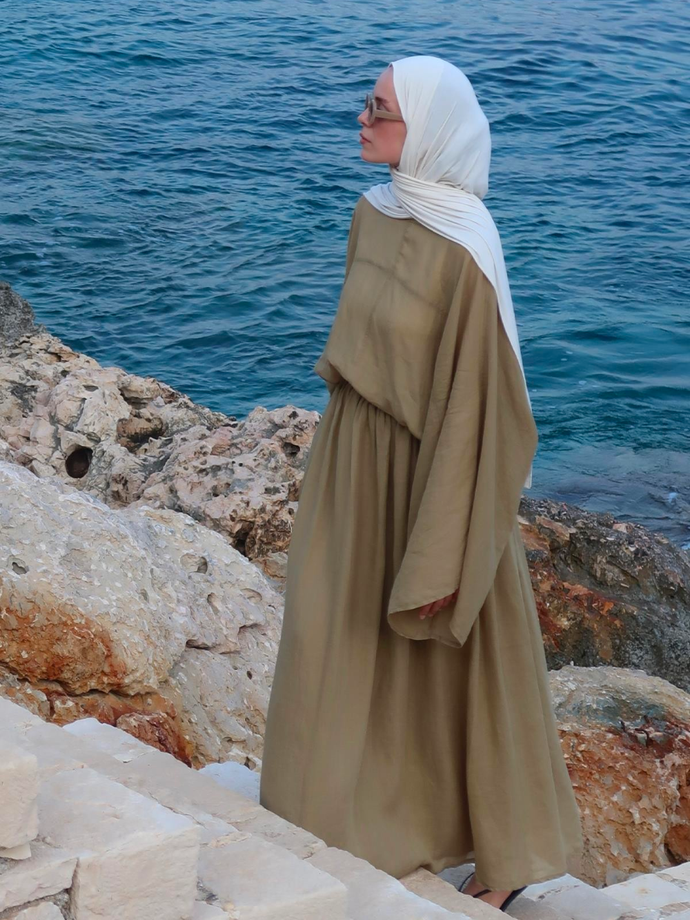 Lila Rami Skirt Co-Ord Olive Green