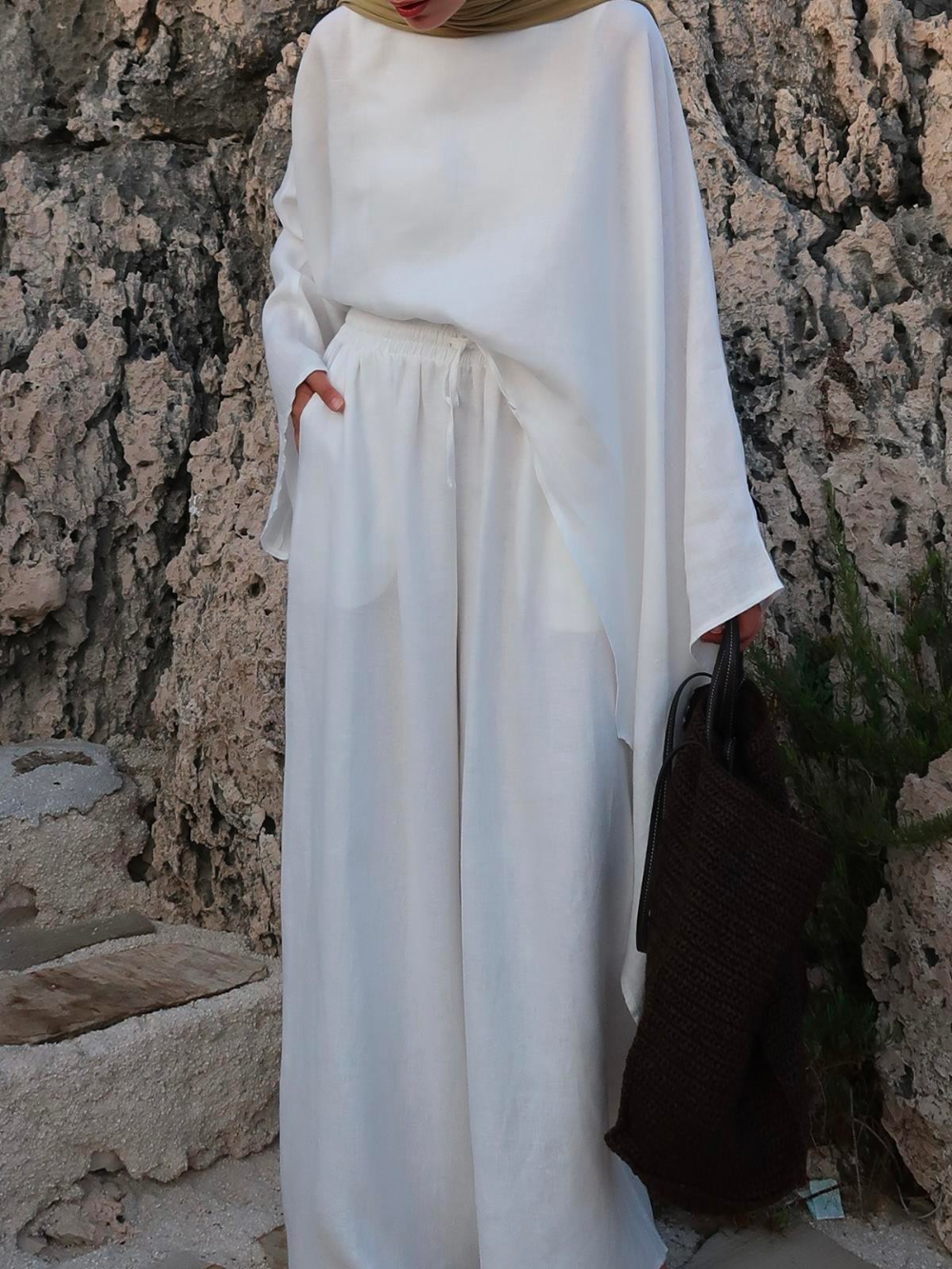 Linen White Trousers