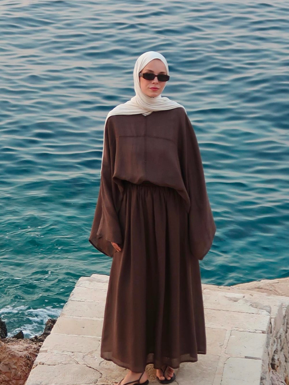 Lila Rami Skirt Co-Ord Brown