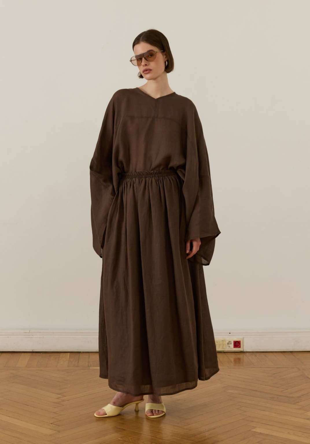 Lila Rami Skirt Co-Ord Brown