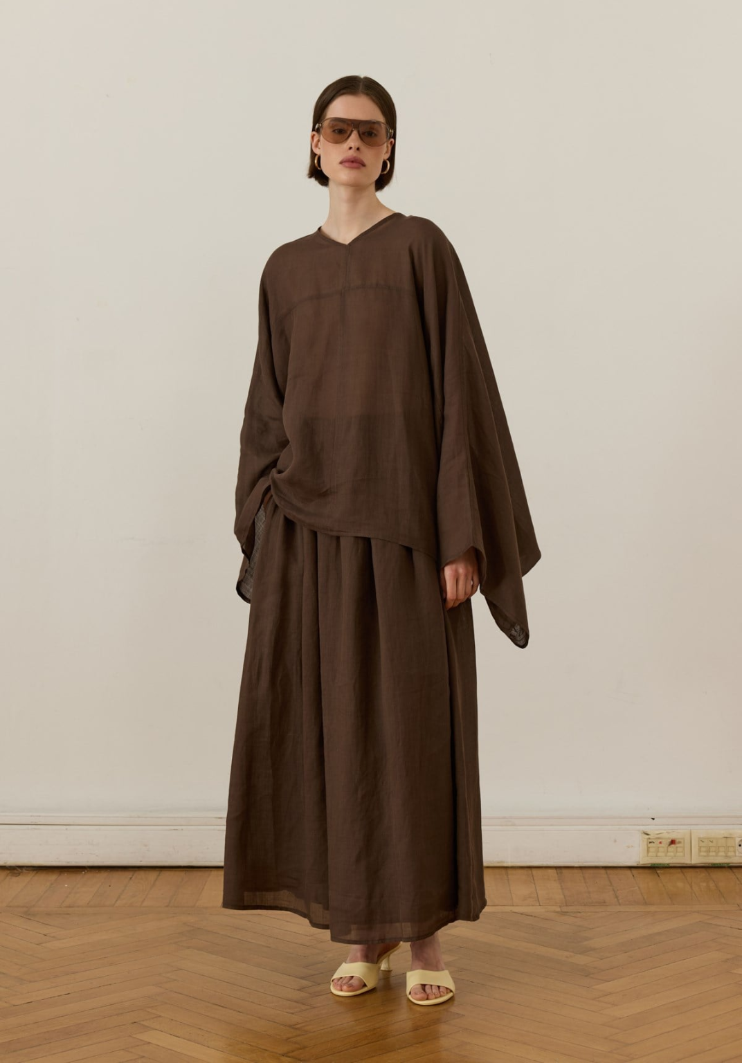 Lila Rami Skirt Co-Ord Brown