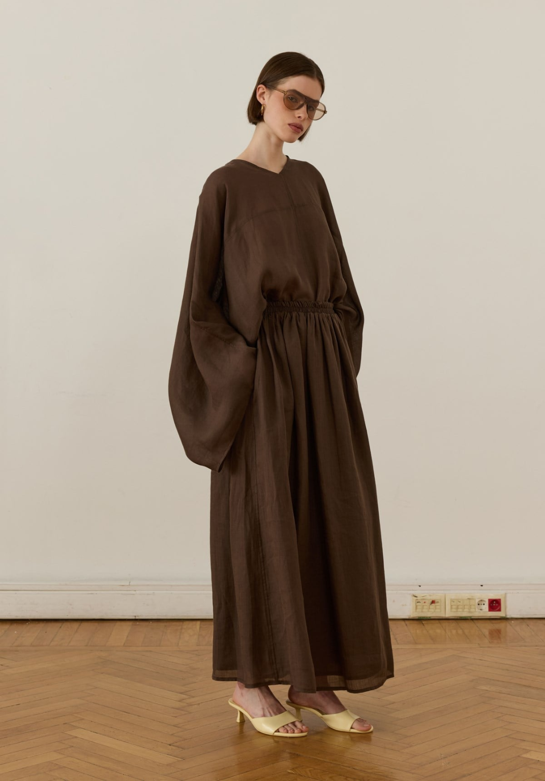 Lila Rami Skirt Co-Ord Brown