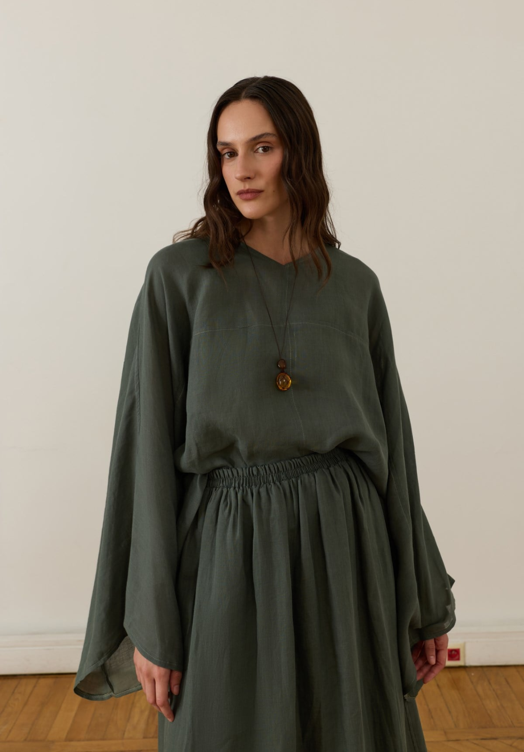 Lila Rami Skirt Co-Ord Turquoise