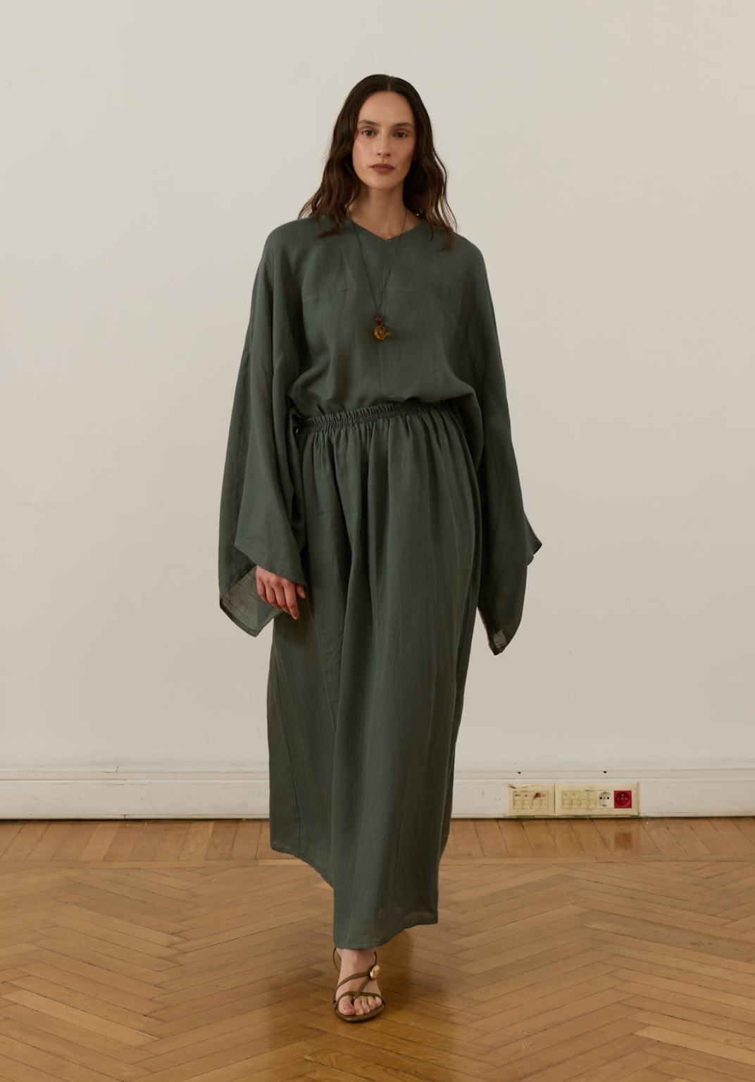 Lila Rami Skirt Co-Ord Turquoise