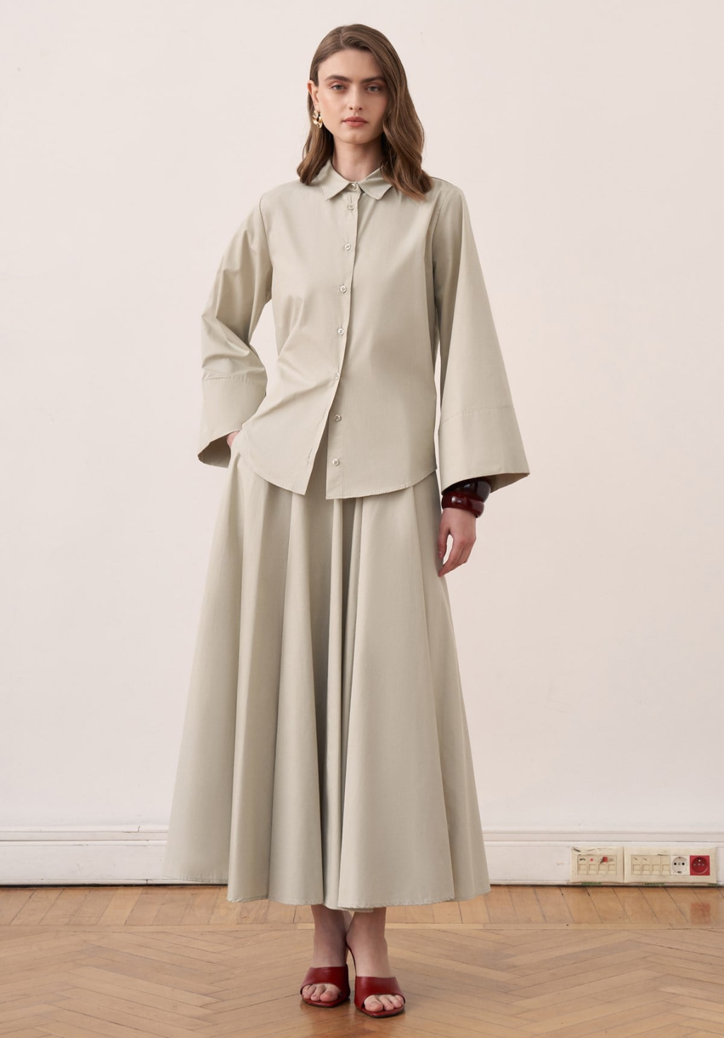 Dalila Skirt Co-ord - Sage Green