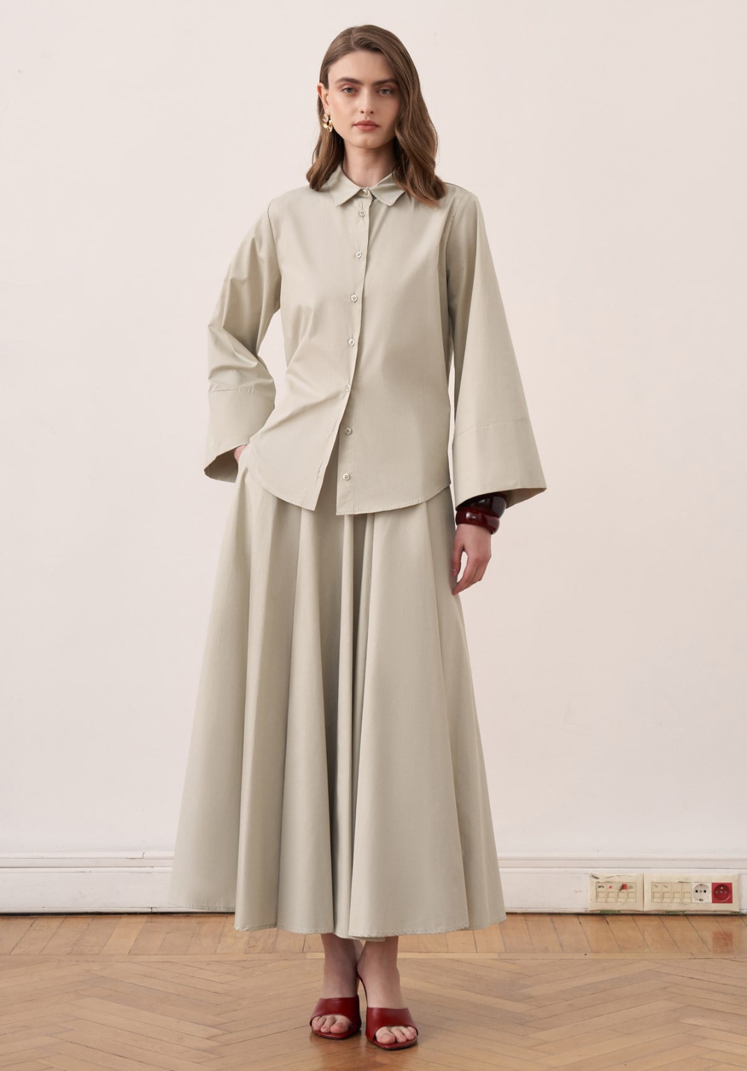 Dalila Skirt Co-ord - Sage Green