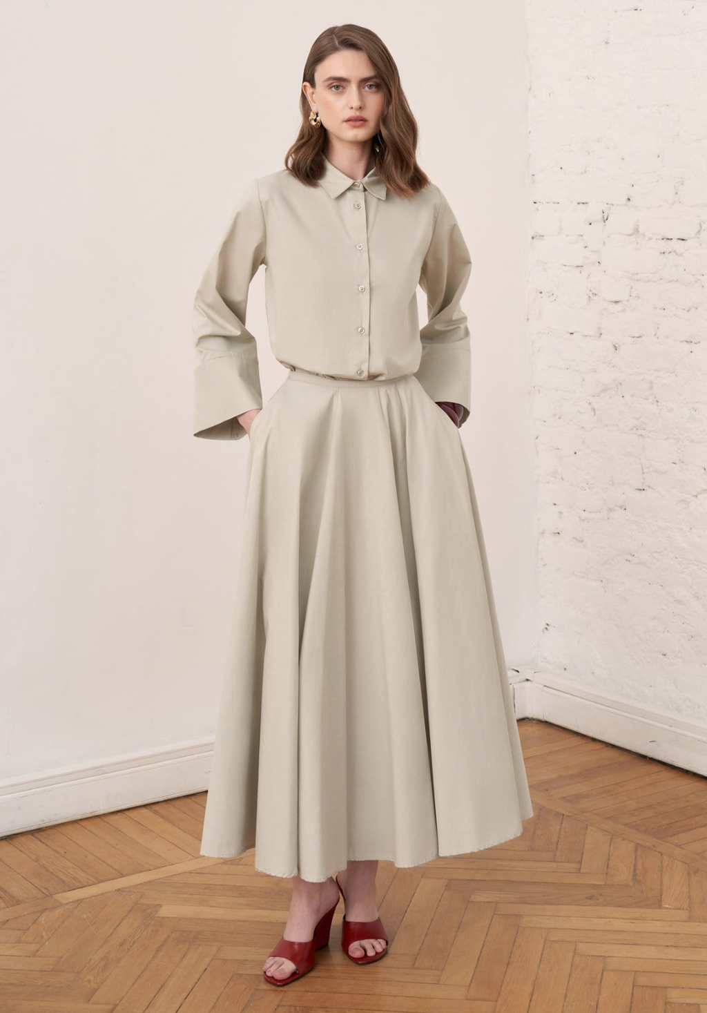 Dalila Skirt Co-ord - Sage Green