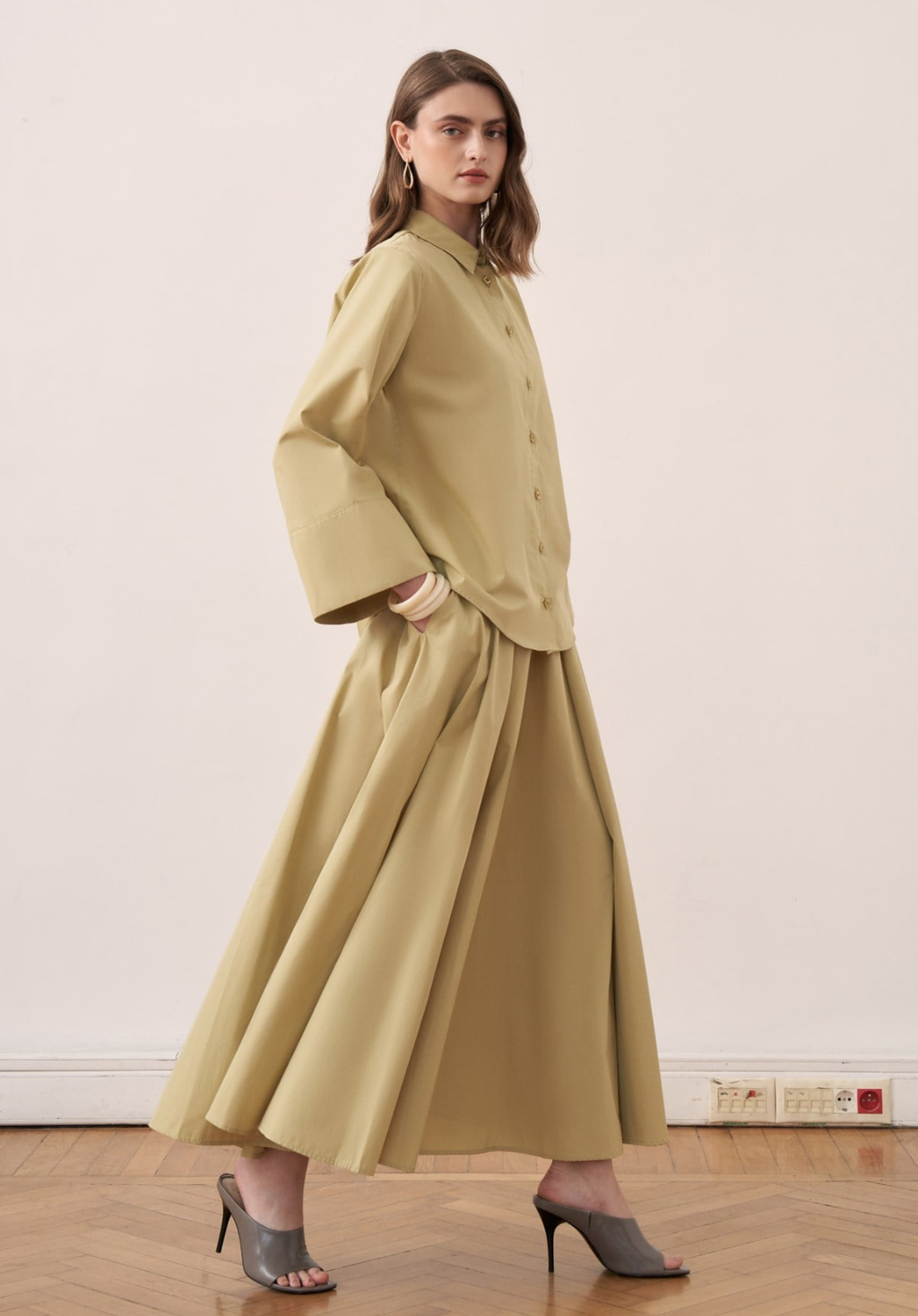 Dalila Skirt Co-ord - Olive Green