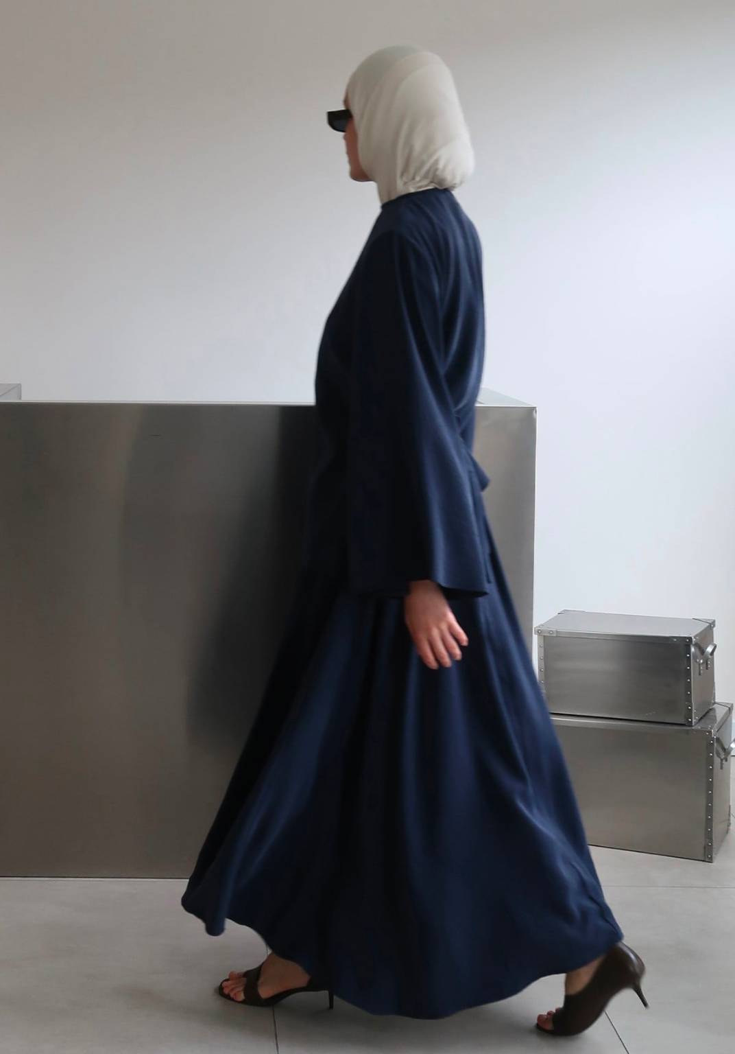 Dima Tie Detail Navy Skirt Co-Ord