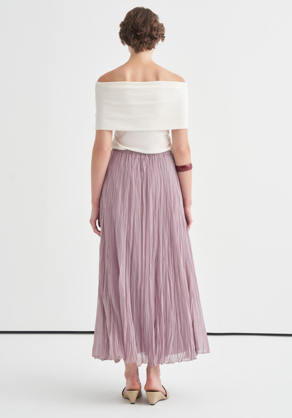 Elsa Chiffon Crush Skirt Lilac