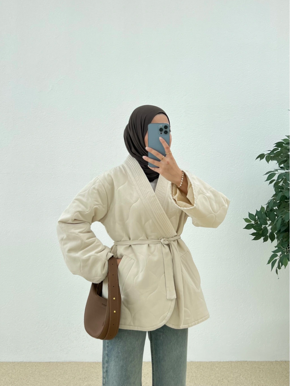 Quilted Jacket Beige