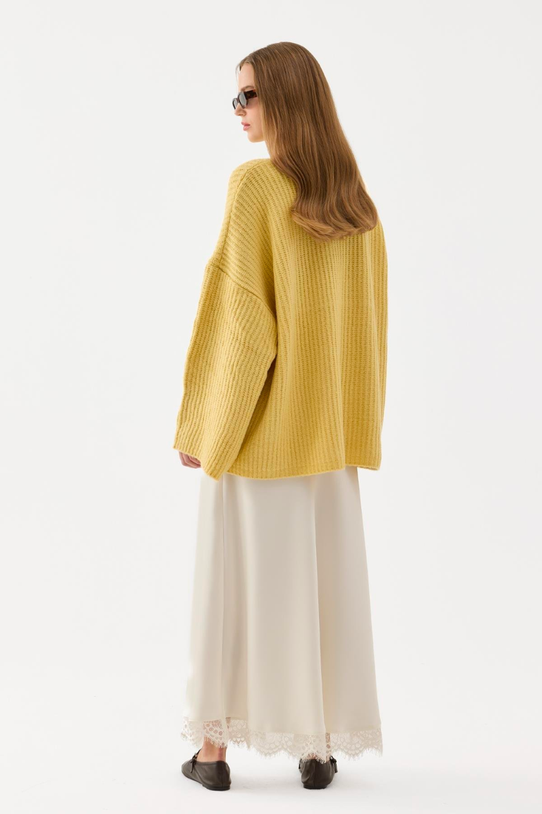 Amara Satin Skirt Ecru