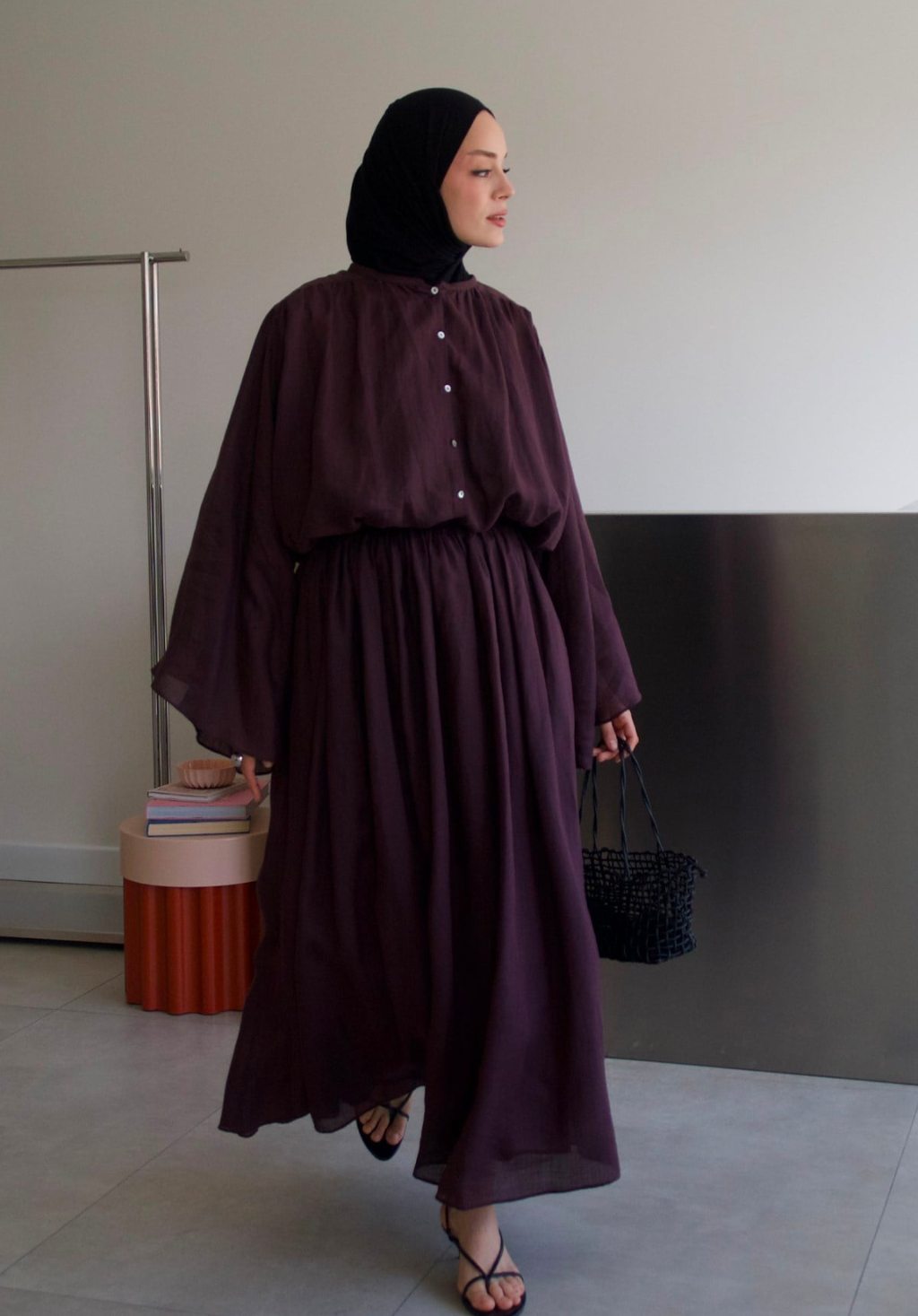 Marni Rami Skirt Co-ord Plum