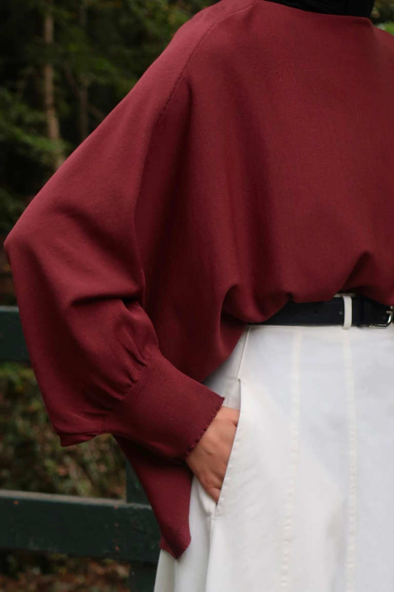 Elena Knit Sweater - Mahogany