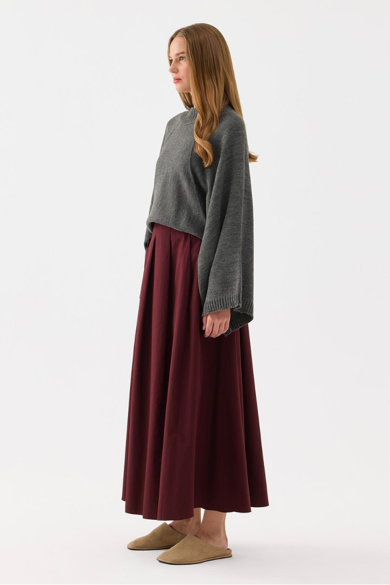 Oya Skirt Burgundy
