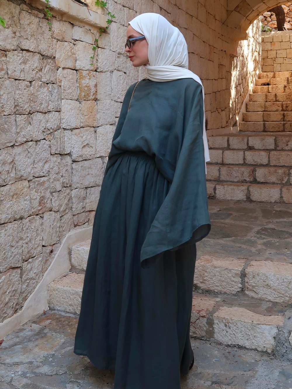 Lila Rami Skirt Co-Ord Turquoise