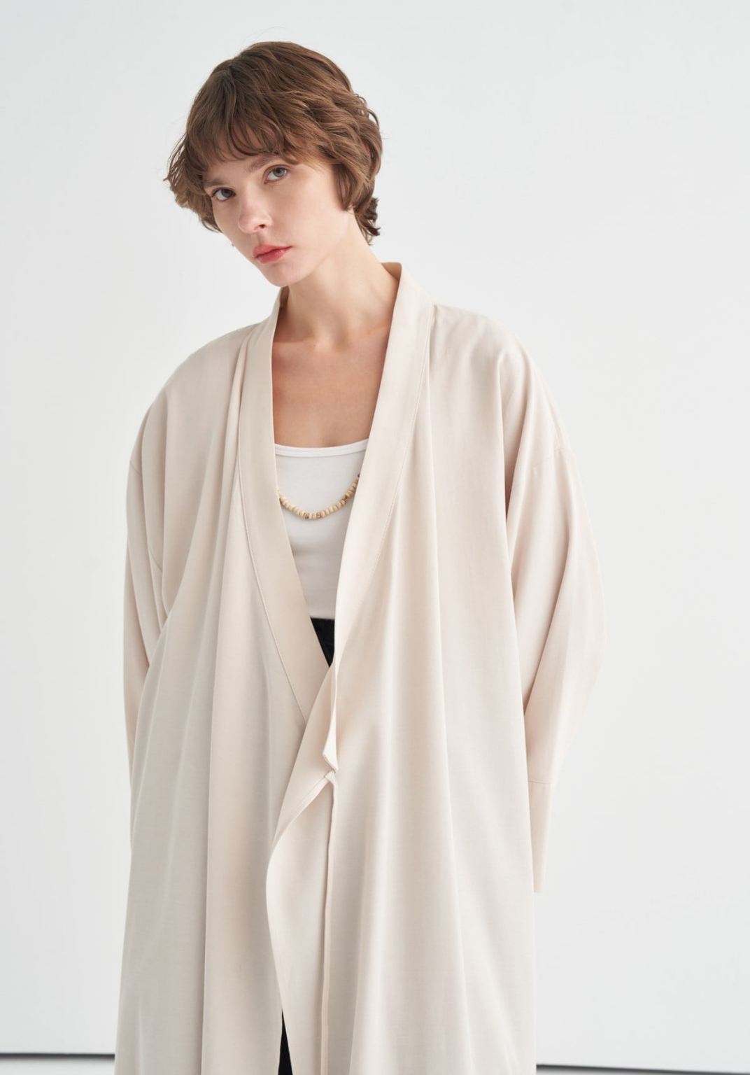 Carla Tie Detail Kimono Ecru
