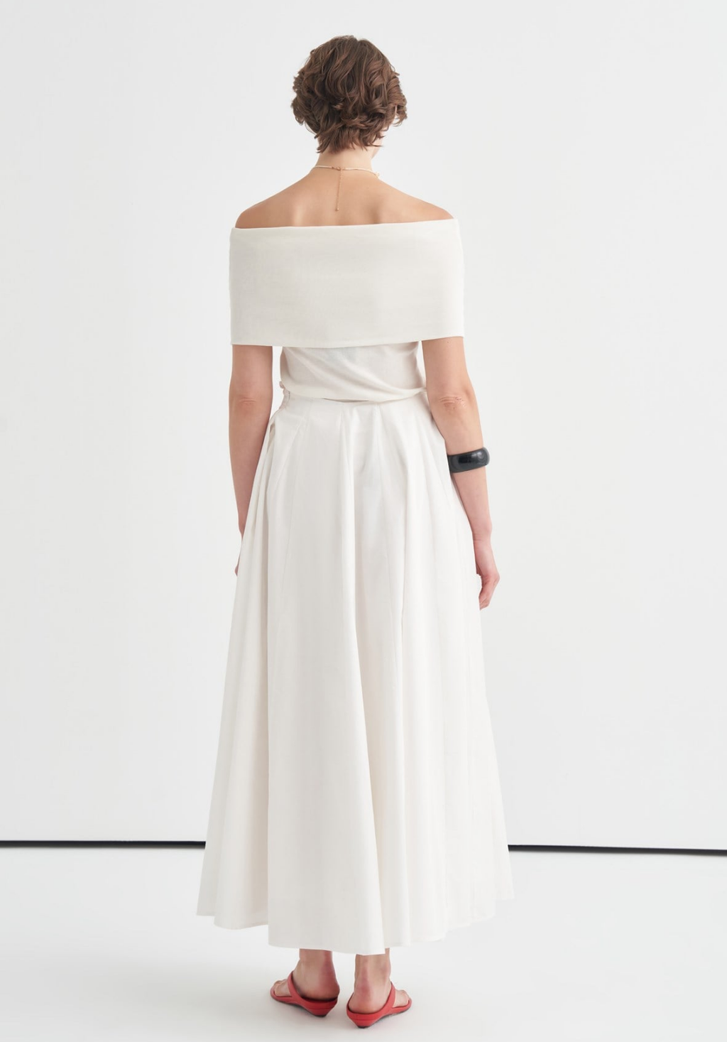 Lulu Skirt with Stitching Detail White