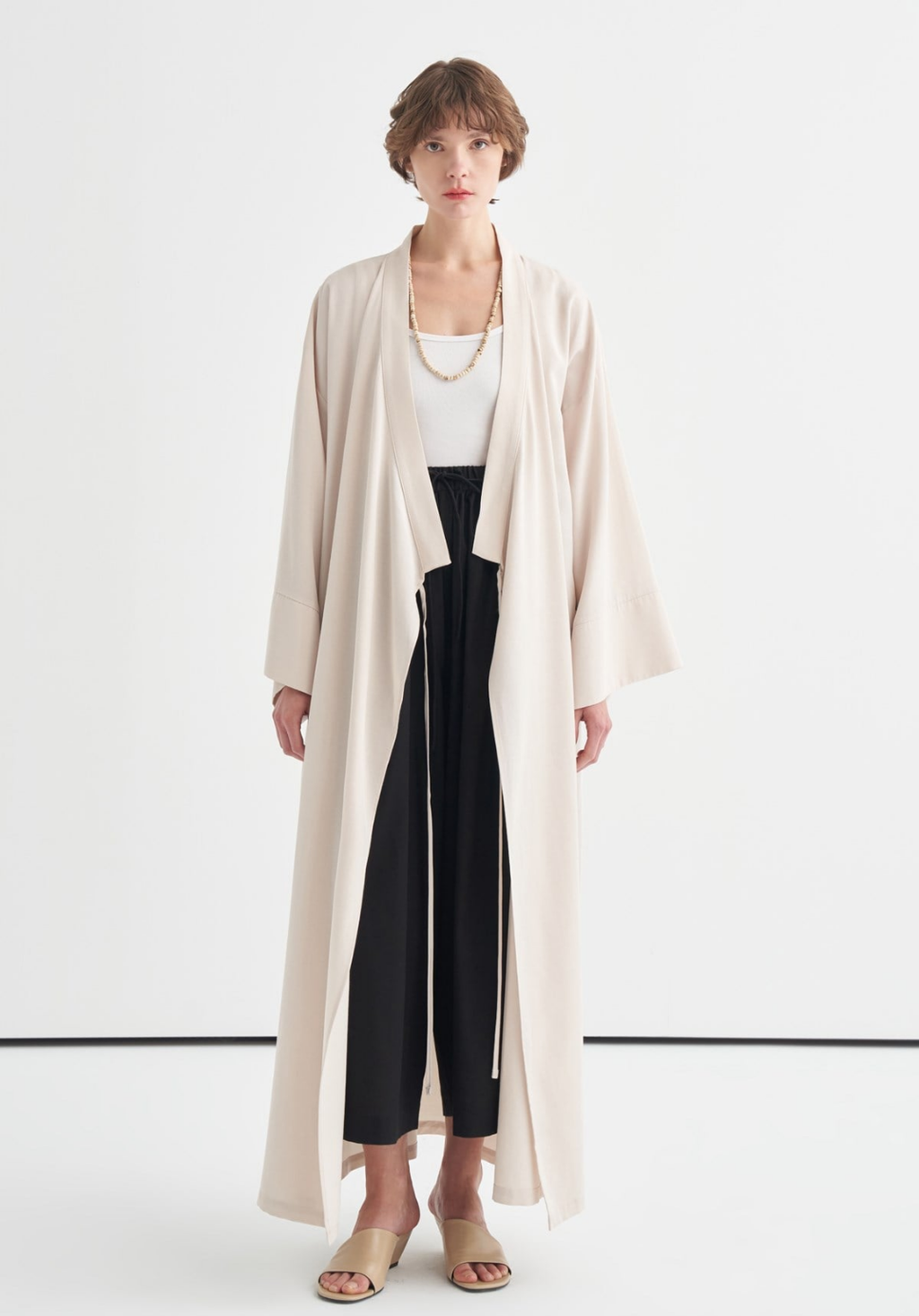 Carla Tie Detail Kimono Ecru