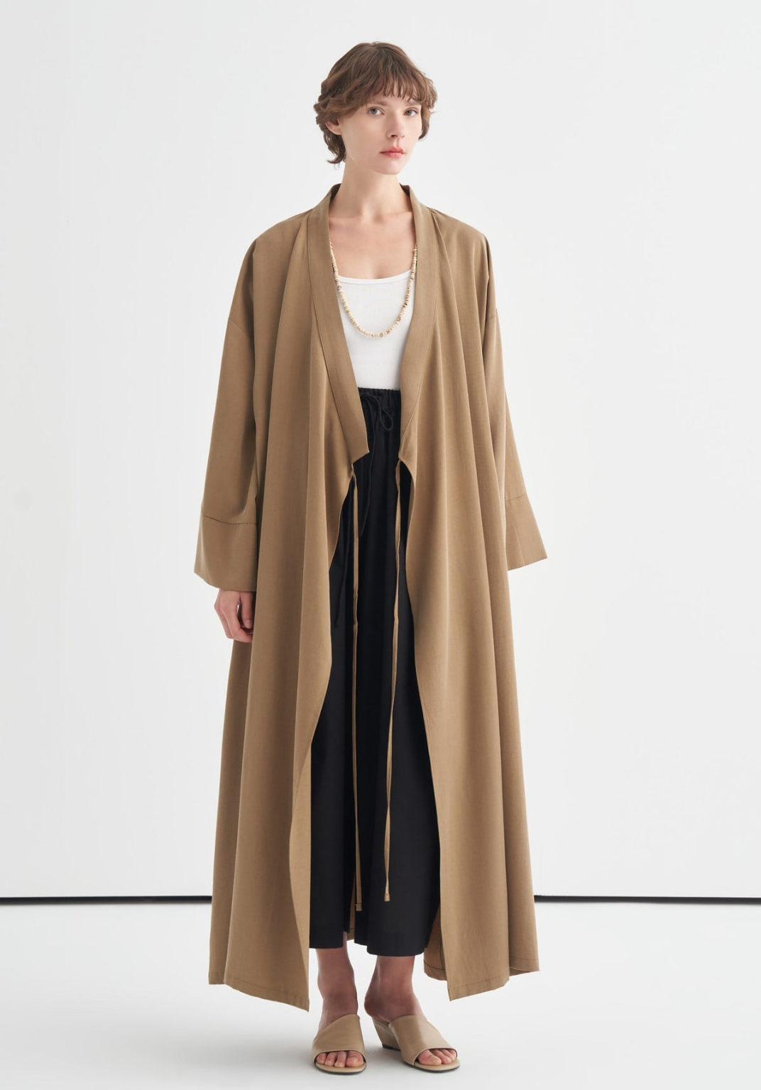 Carla Tie Detail Kimono Khaki