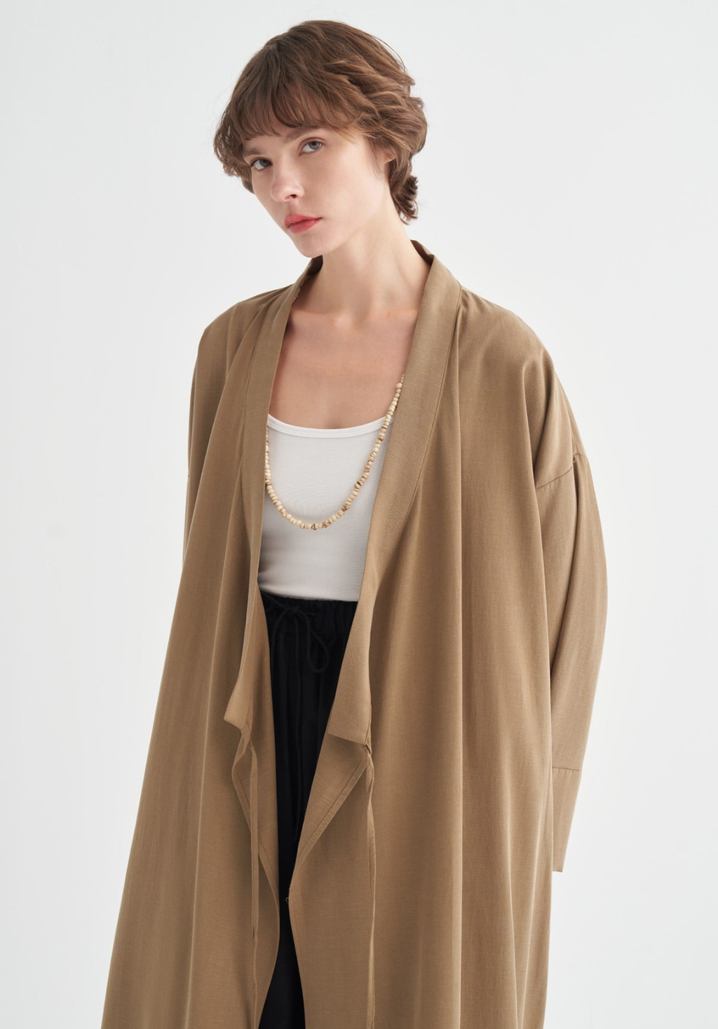 Carla Tie Detail Kimono Khaki