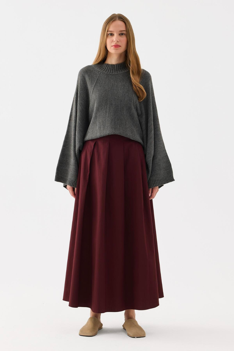 Oya Skirt Burgundy