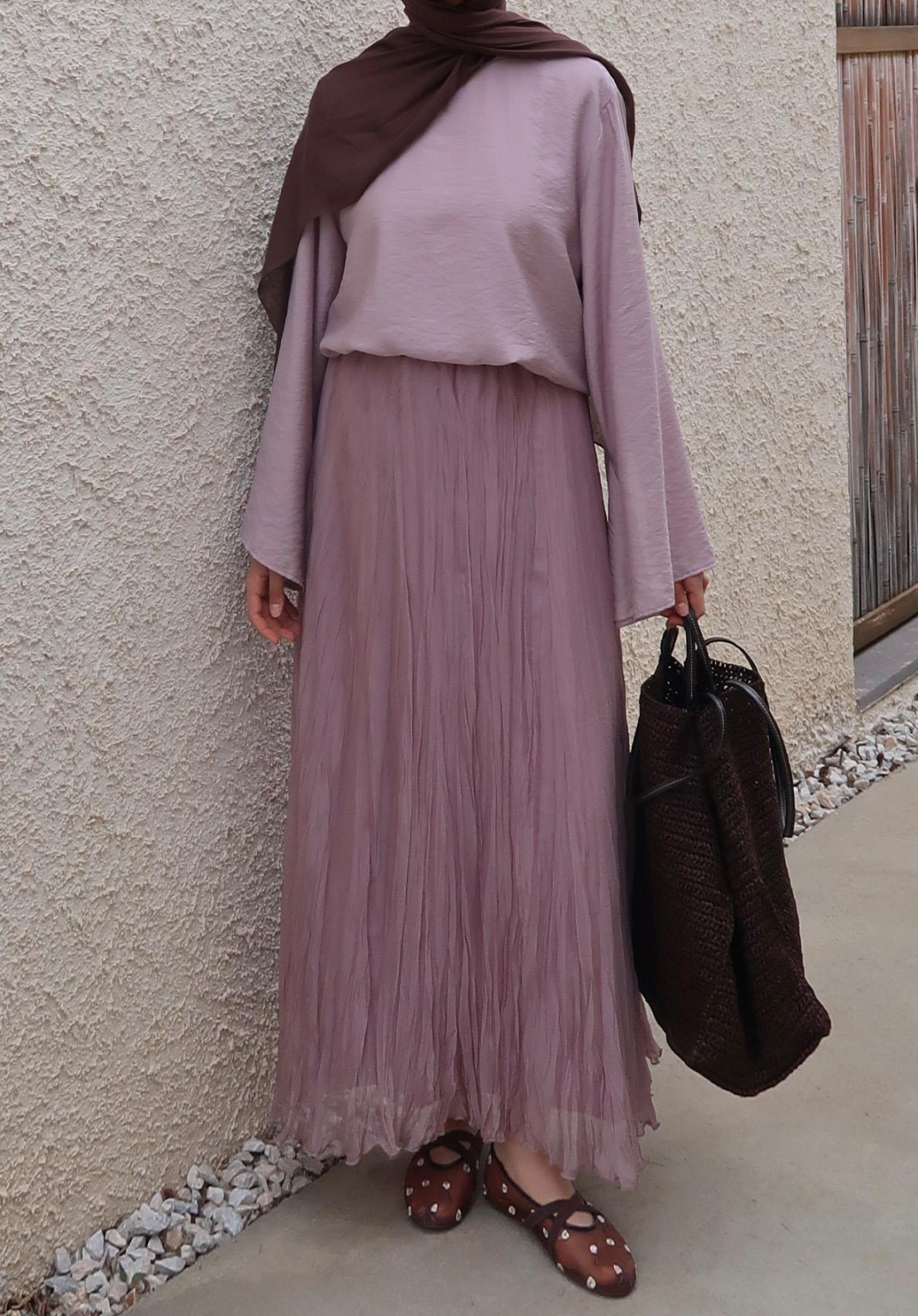 Elsa Chiffon Crush Skirt Lilac