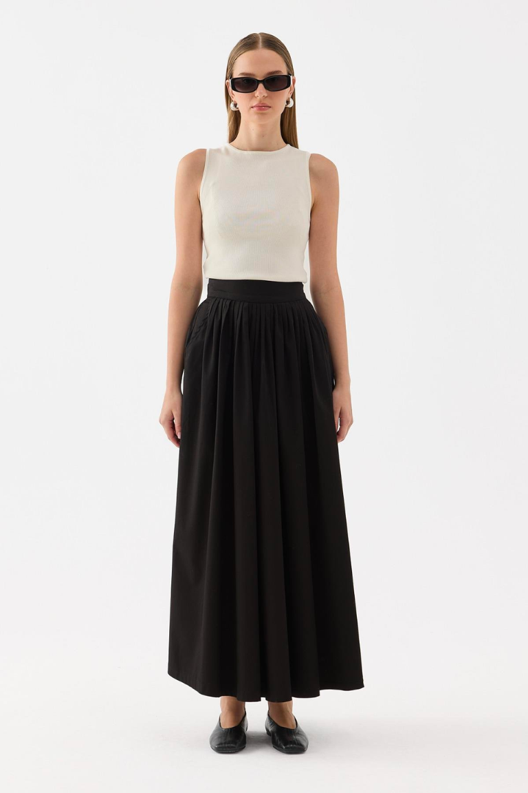 Black Fever Pleated Skirt