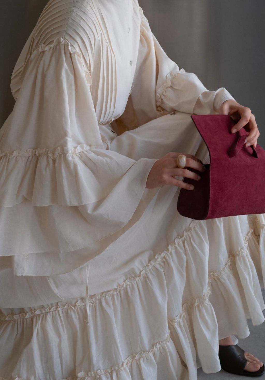 Salema Voile Dress Ecru