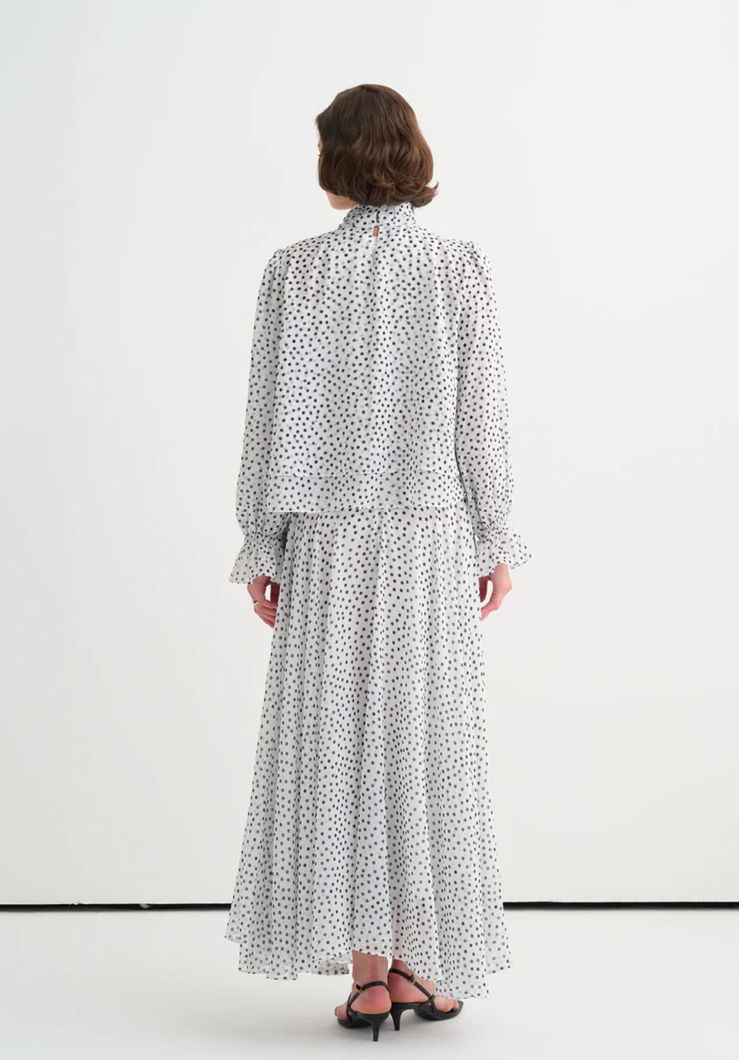 Polka Dot Chiffon Blouse