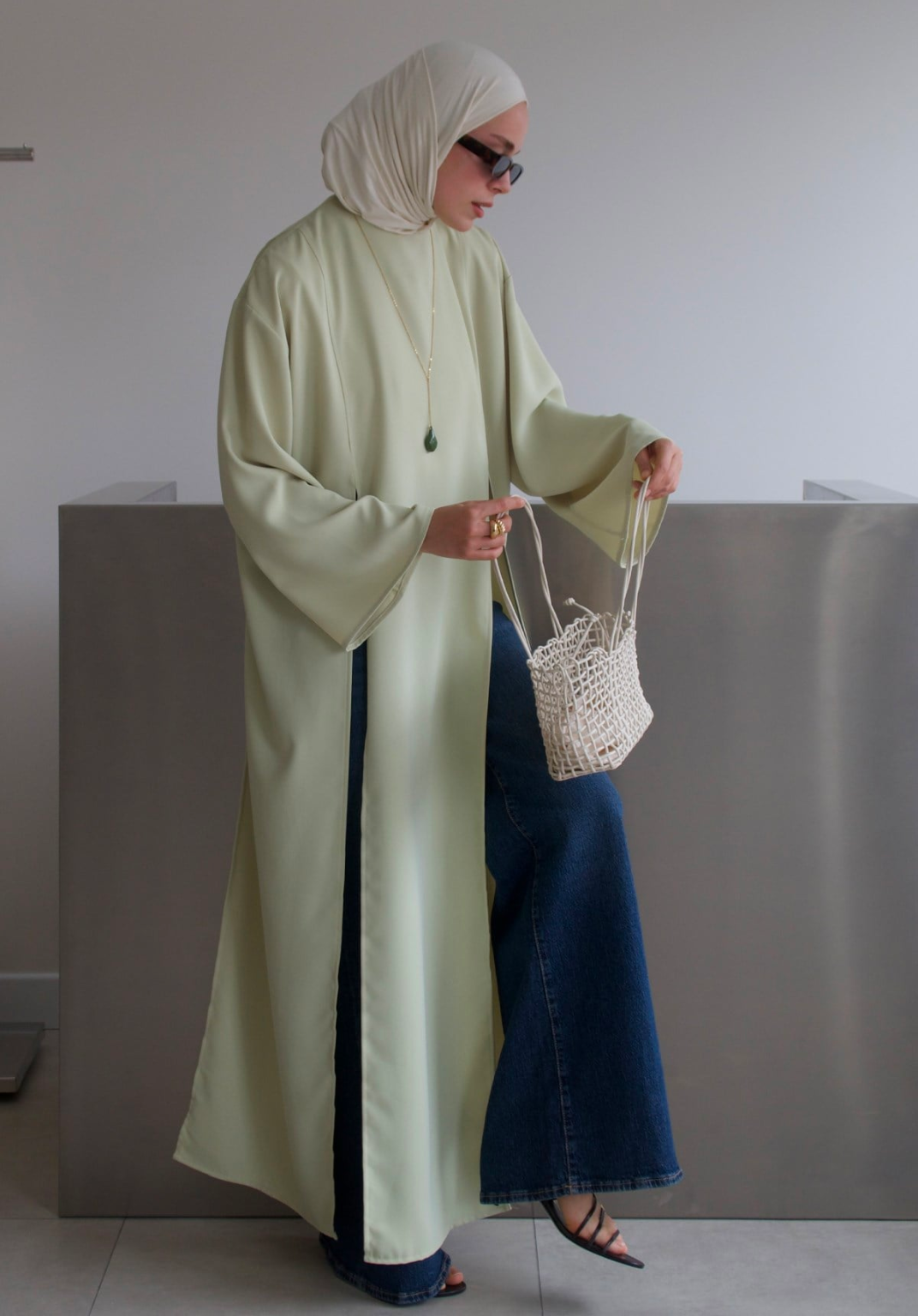 Sorayah Blouse with Slit Detail Soft Green