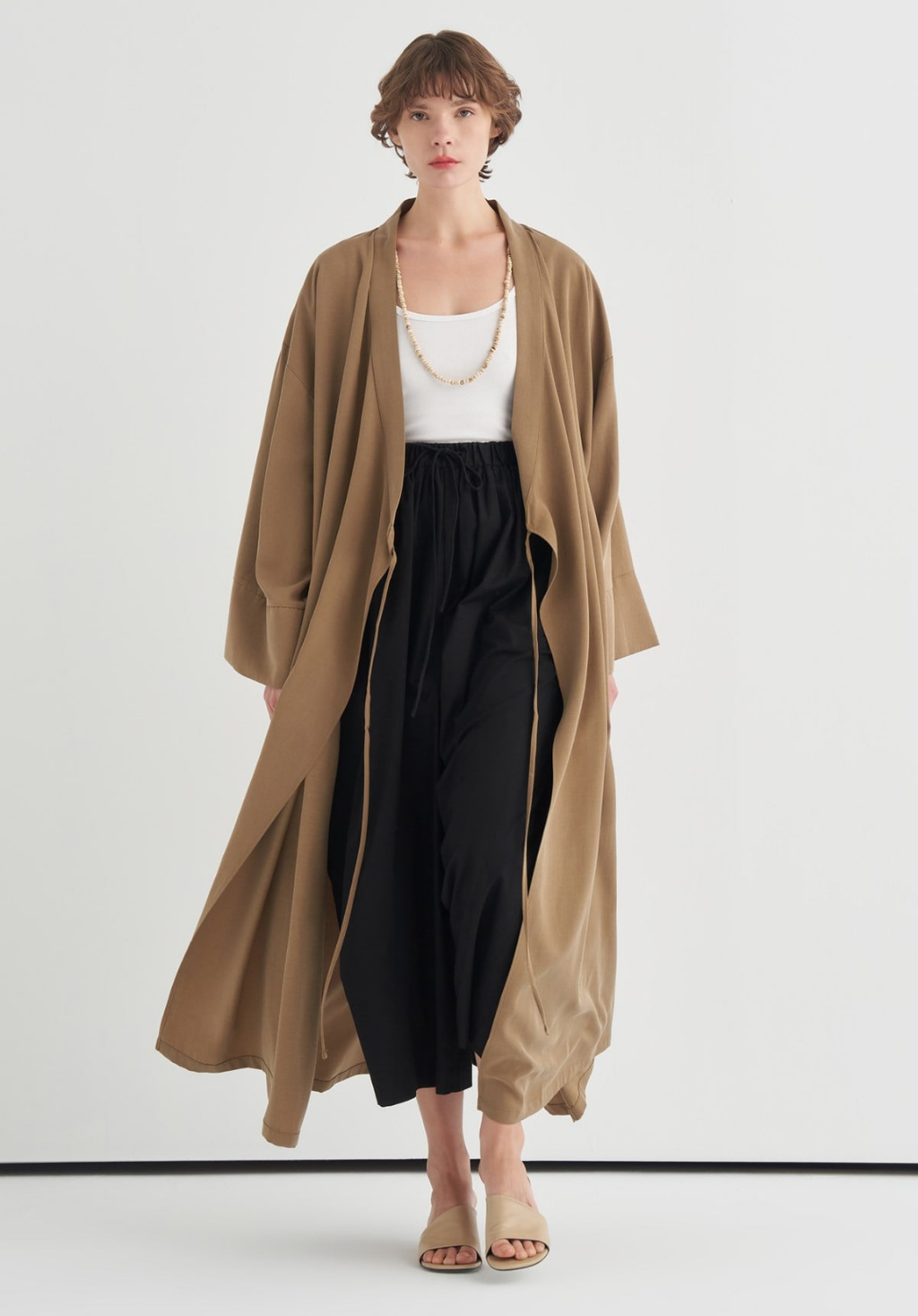 Carla Tie Detail Kimono Khaki