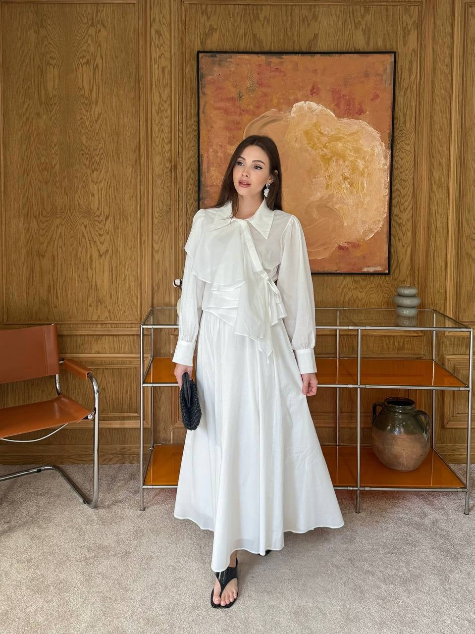 Nora Ruffled Skirt Co-Ord White