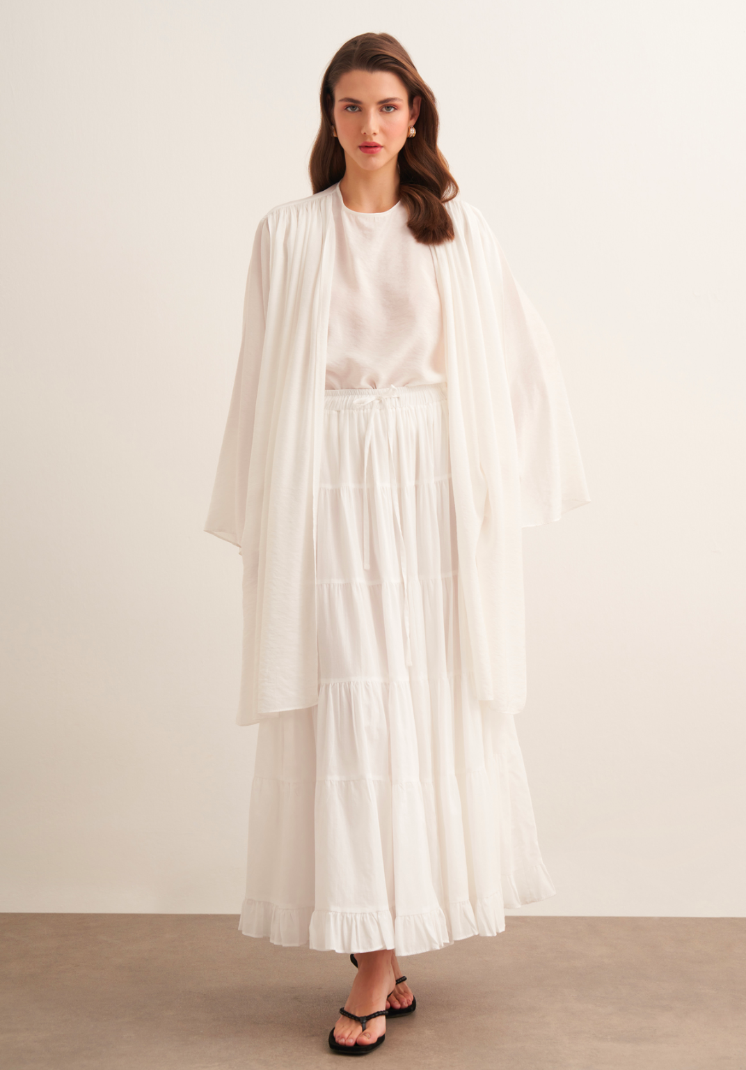 Novi Shawl Detail Blouse White