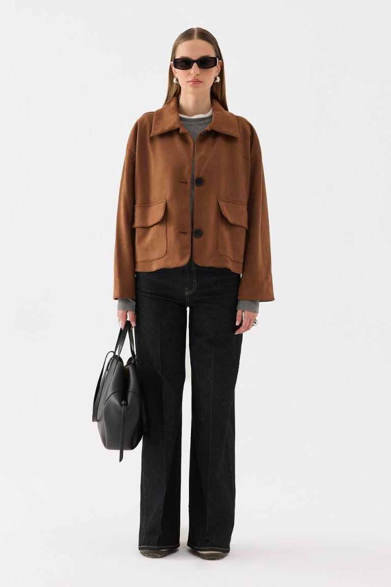 Suede Jacket - Camel