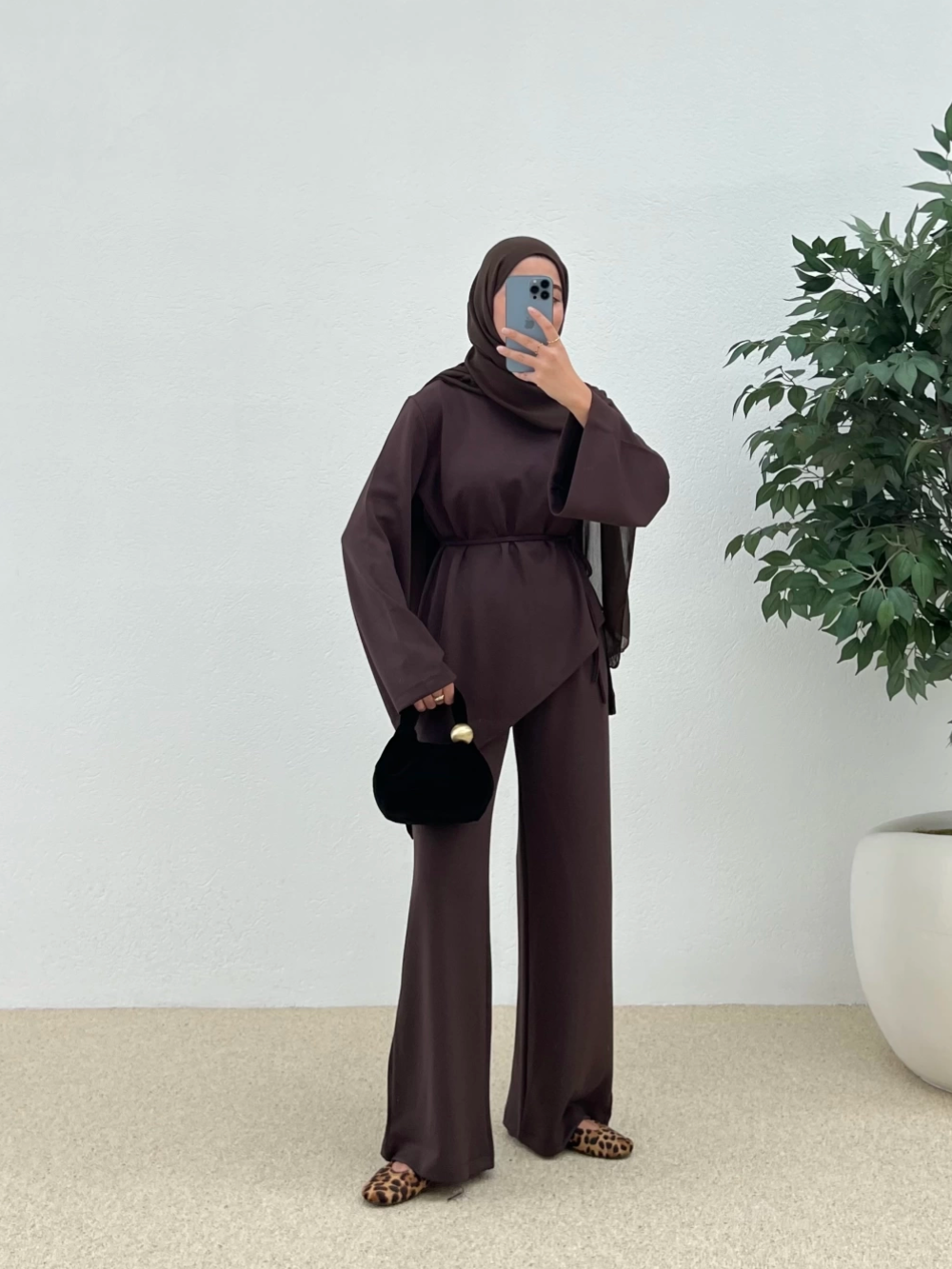 Asymmetric Modal Co-Ord Brown