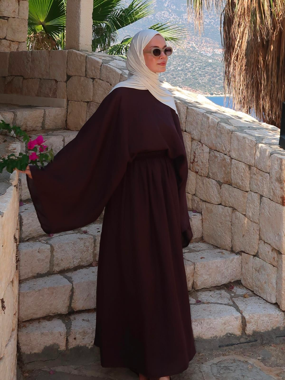 Lila Rami Skirt Co-Ord Deep Burgundy