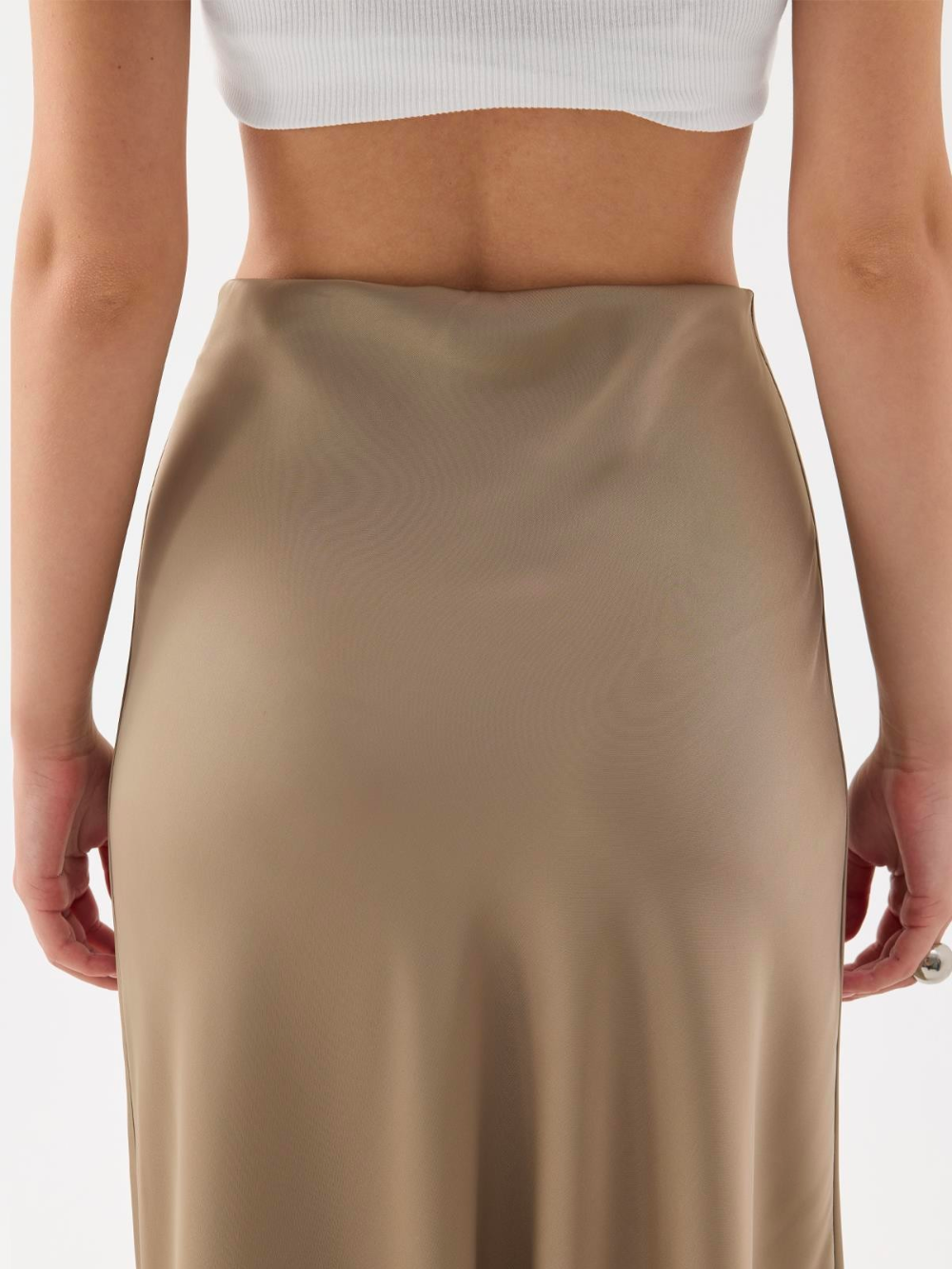Amara Satin Skirt Mink