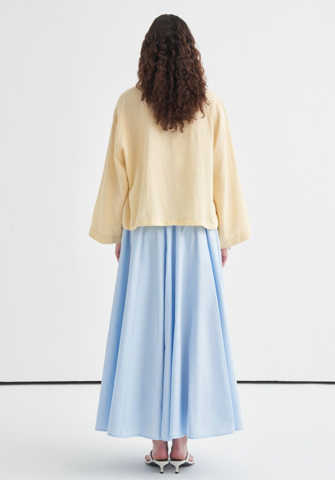Cleo Mother-of-Pearl Buttoned Muslin Jacket Butter Yellow