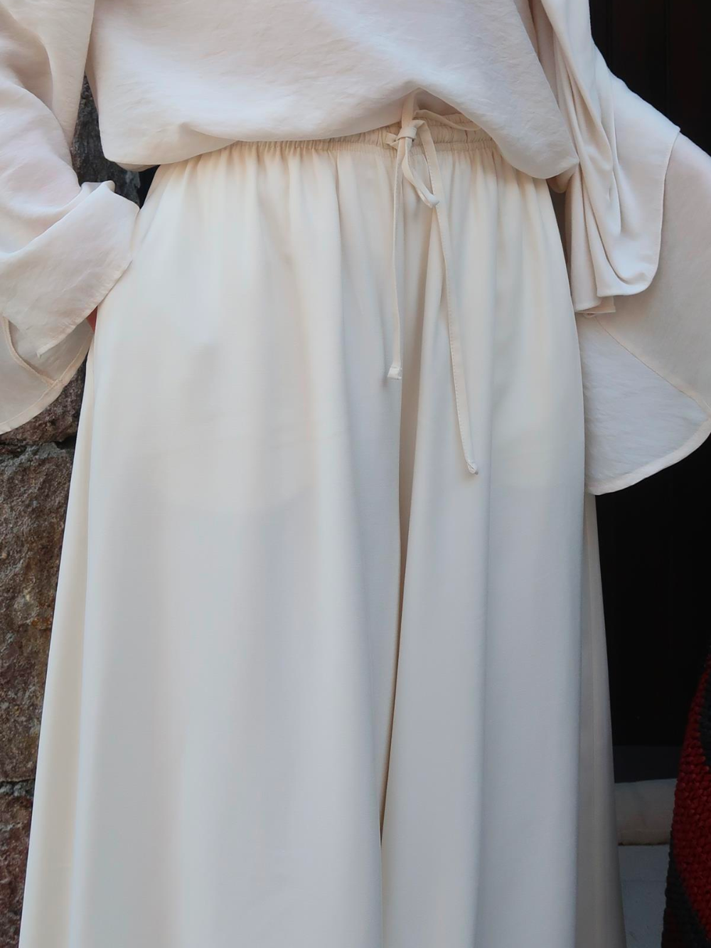 White Wide Leg Trousers