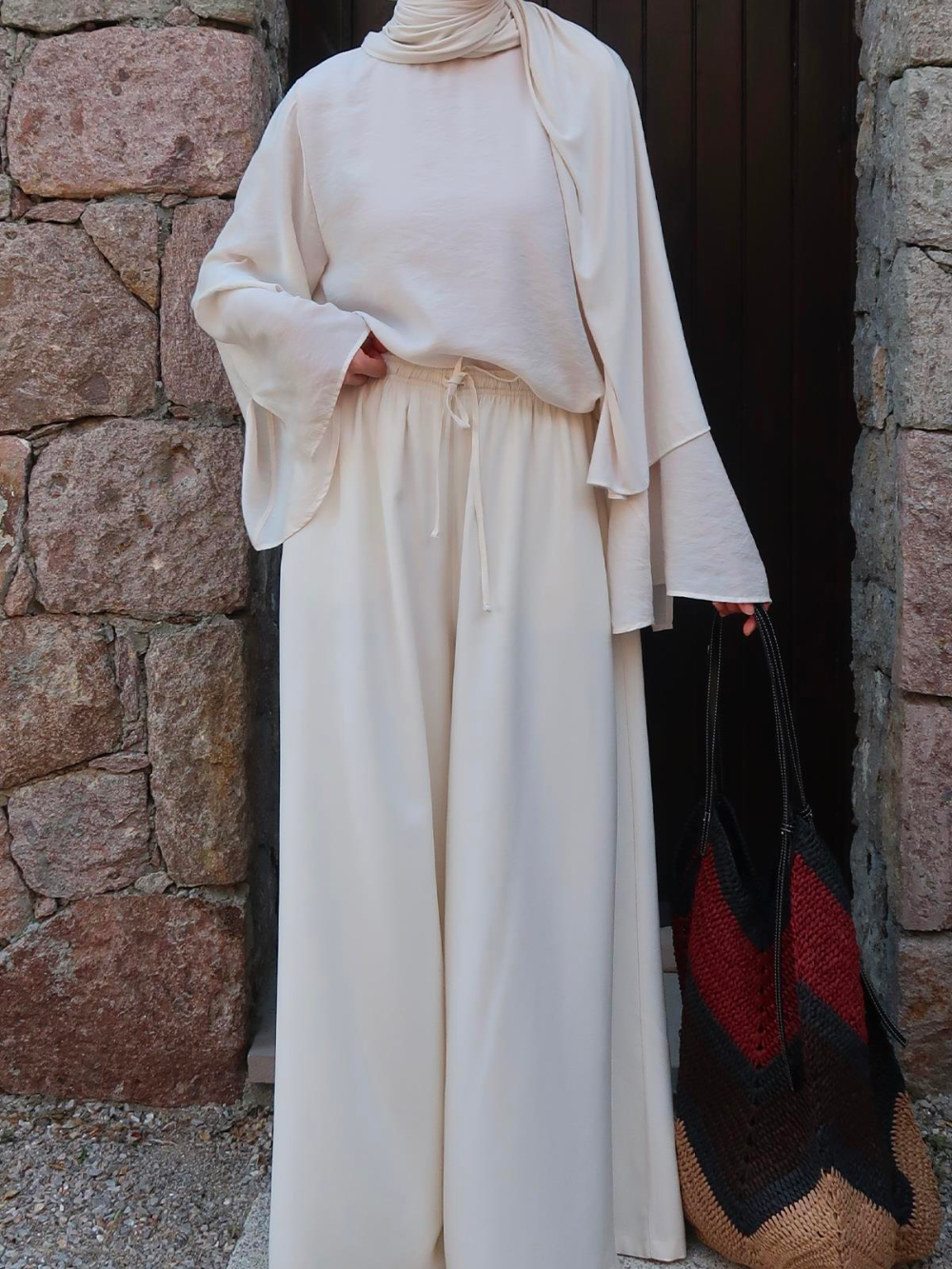 White Wide Leg Trousers