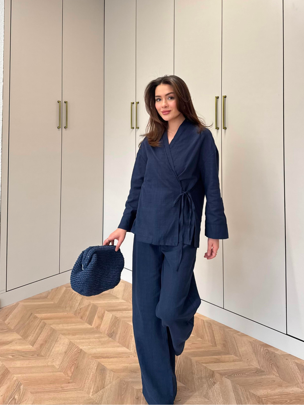 Tulay Linen Co-Ord Navy