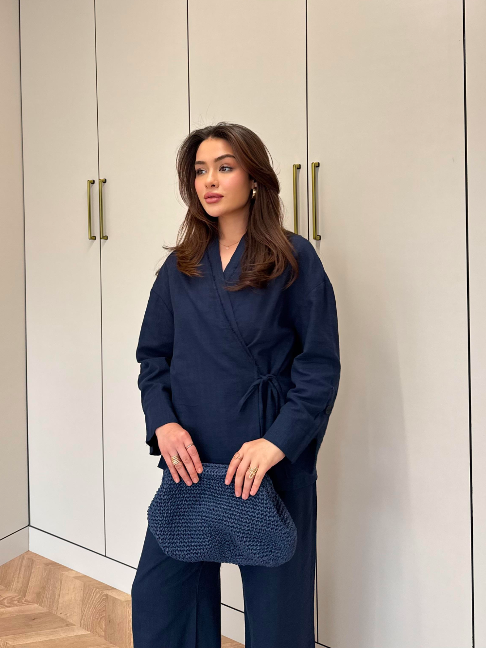 Tulay Linen Co-Ord Navy